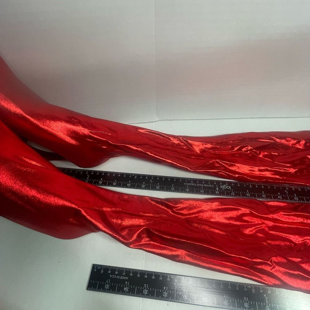 Jeffrey Campbell BNIB XS-S PANTALONES 6M platform Metallic Red Very small waist - Picture 9 of 16